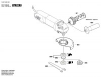 Bosch 3 601 H32 000 Gws 10-125 Z Angle Grinder 230 V / Eu Spare Parts